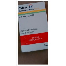 Metformina - Glifage Xr 500 mg com 30 Comprimidos de Ação Prolongada